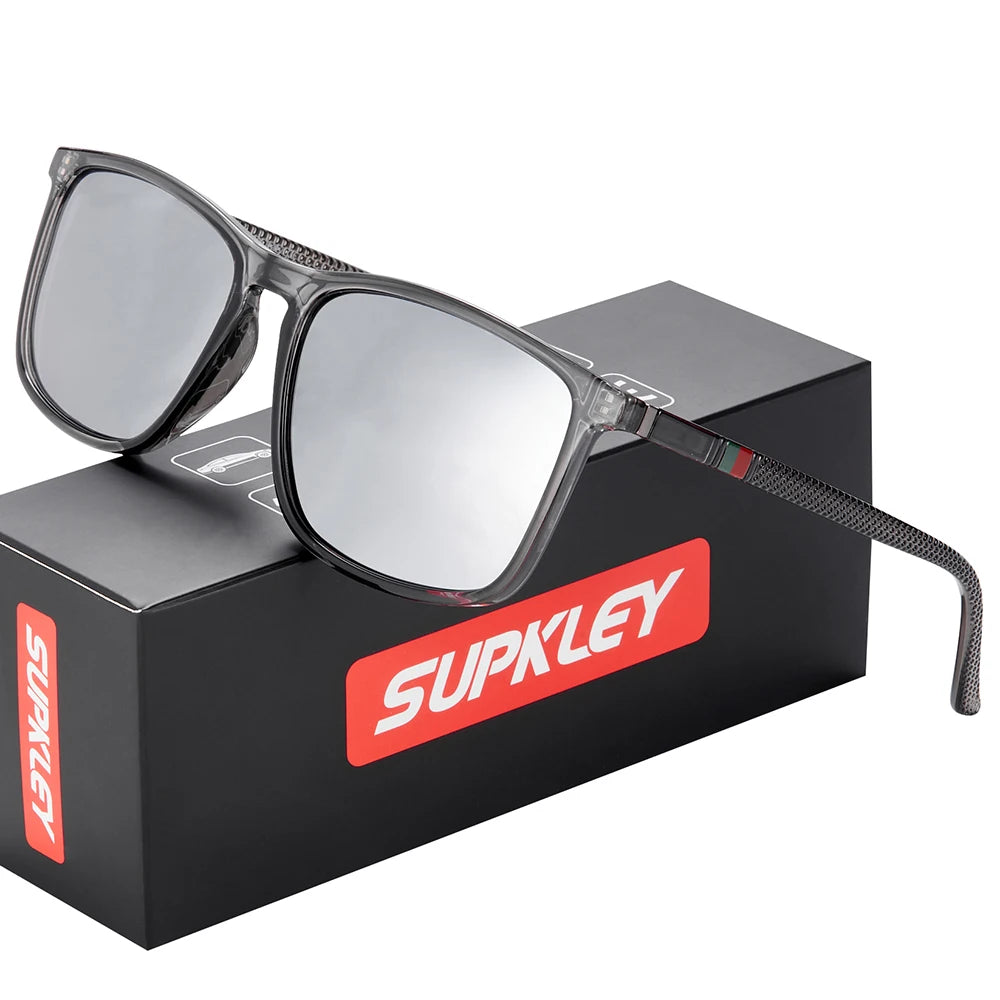 Sports Sunglasses for Men Polarized Comfortable Wear Square Sun Glasses Male Light Weight Eyewear Accessory with Origina