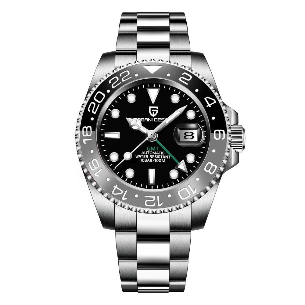 V3 Version GMT Watches Men'S Luxury Sapphire Automatic Mechanical Watch 40MM Stainless Steel Waterproof Watch